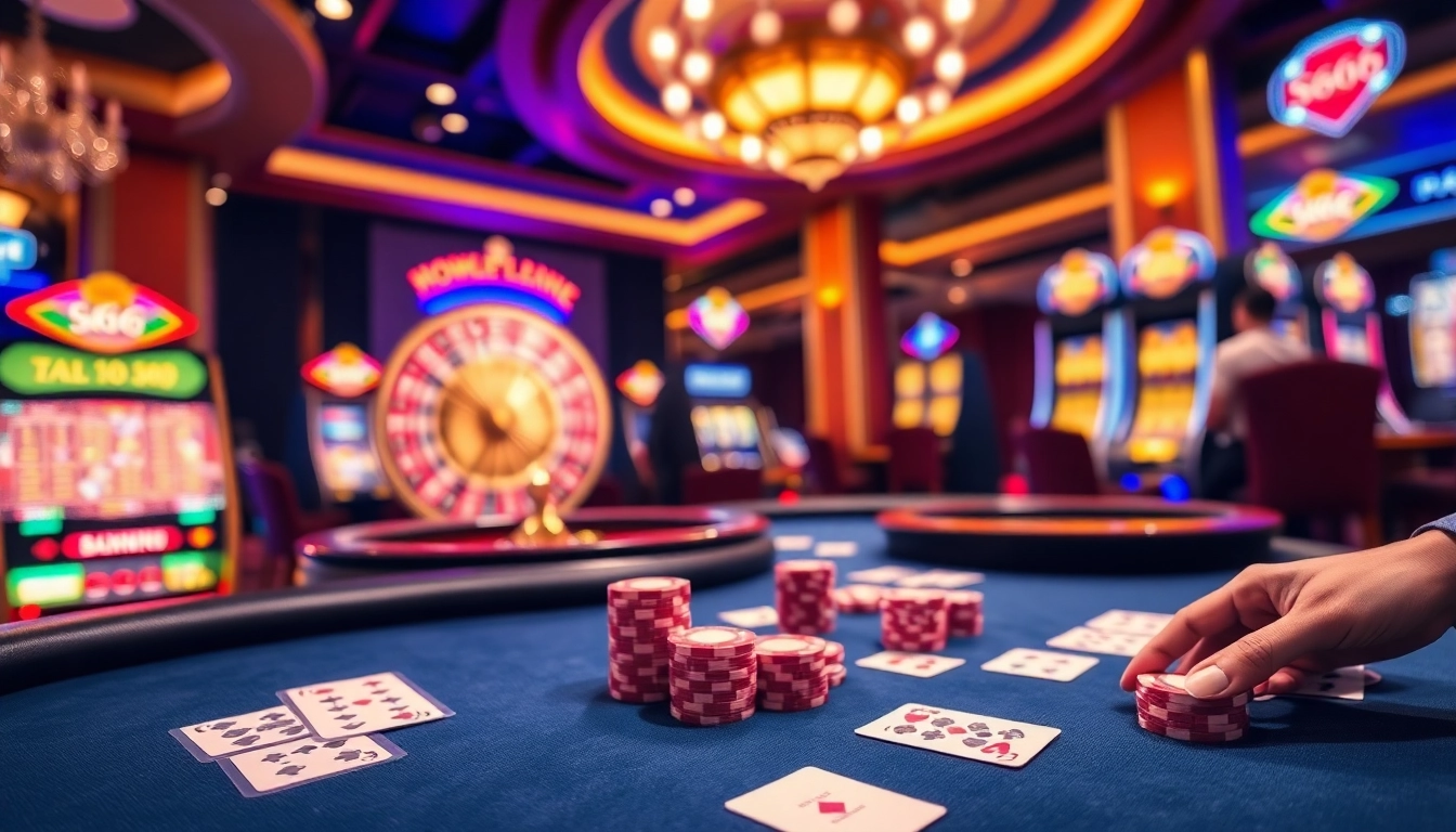Experience thrilling gameplay at S666 with vibrant casino tables and exciting gaming action.