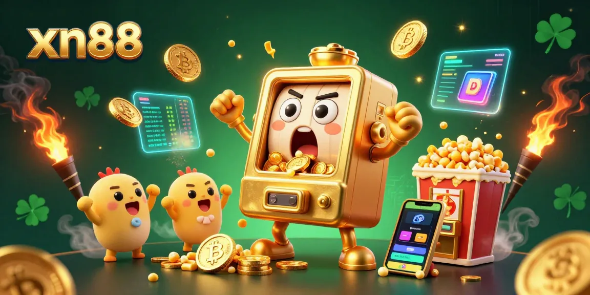 Experience xn88 gaming excitement with golden slot machines celebrating jackpot wins.