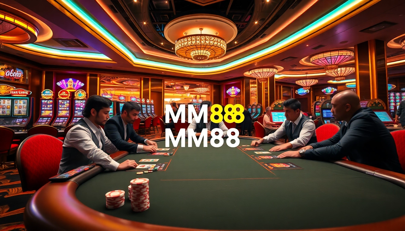 Engaging scene from https://mm88.moe/ showcasing high-stakes poker action with vibrant casino elements.