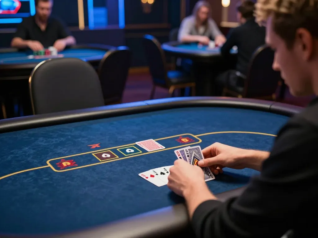 Player engaged in strategic poker action at GO8 online casino, with dynamic betting options displayed on screen.