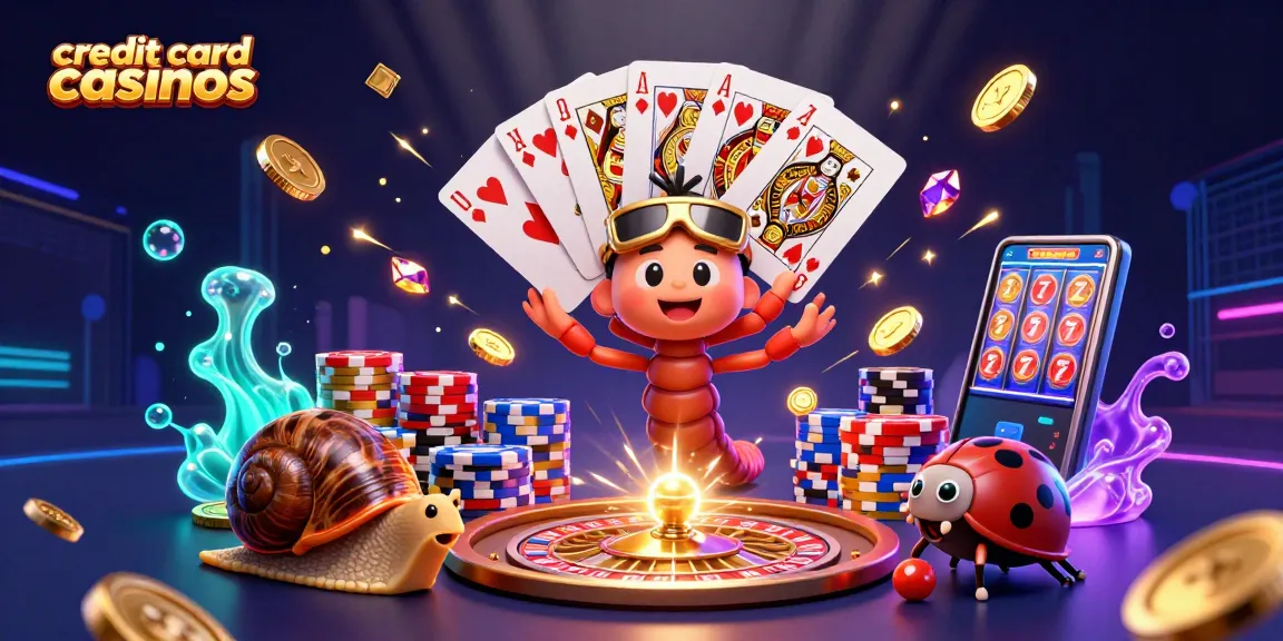 Experience the thrill at credit card casinos with lively characters and dynamic game elements.