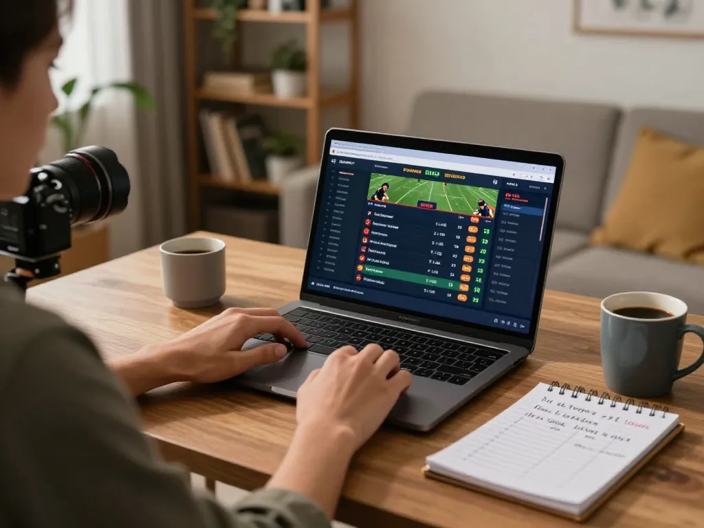 Betting strategies featured on lc88 while engaging in sports betting from a cozy home setup.
