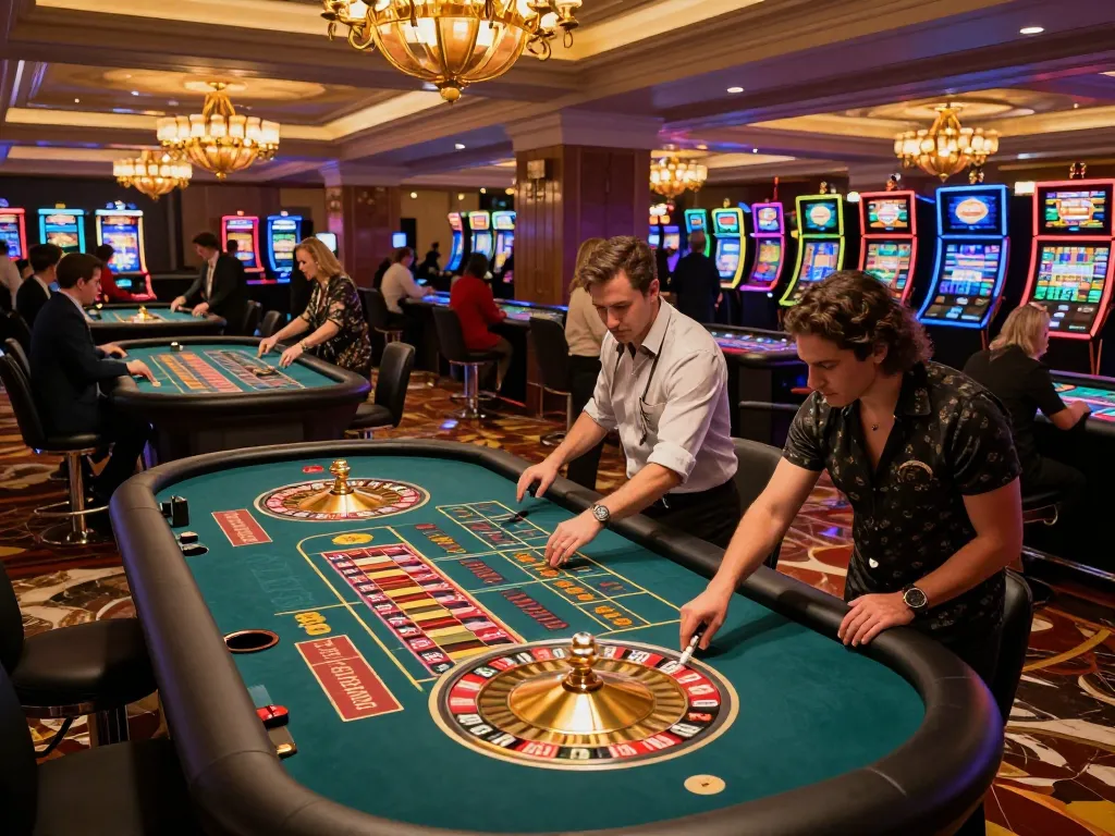 Players engaging in thrilling roulette action at LV88 casino, showcasing vibrant gaming atmosphere