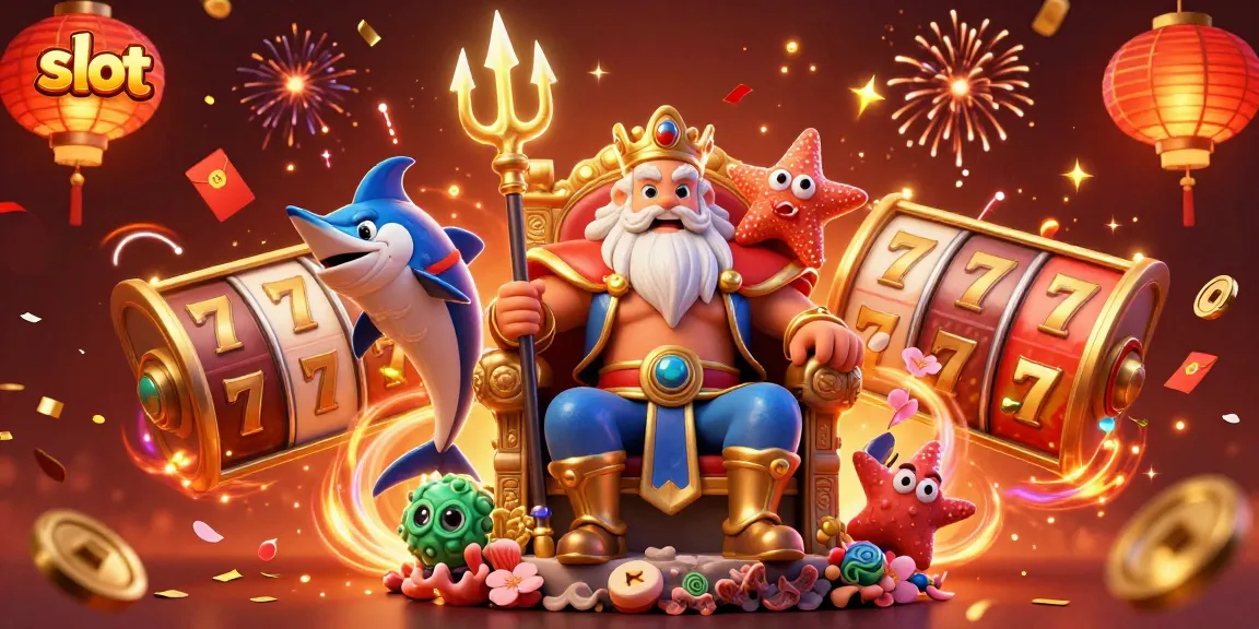 Spin and win at the slot games with vibrant visuals and celebratory elements around.
