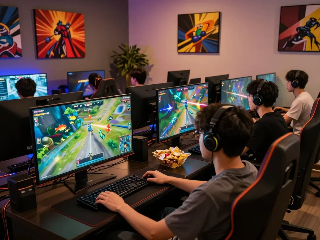 Bắn Cá Đổi Thưởng online gameplay scene with players enjoying action in a vibrant setting, showcasing excitement.