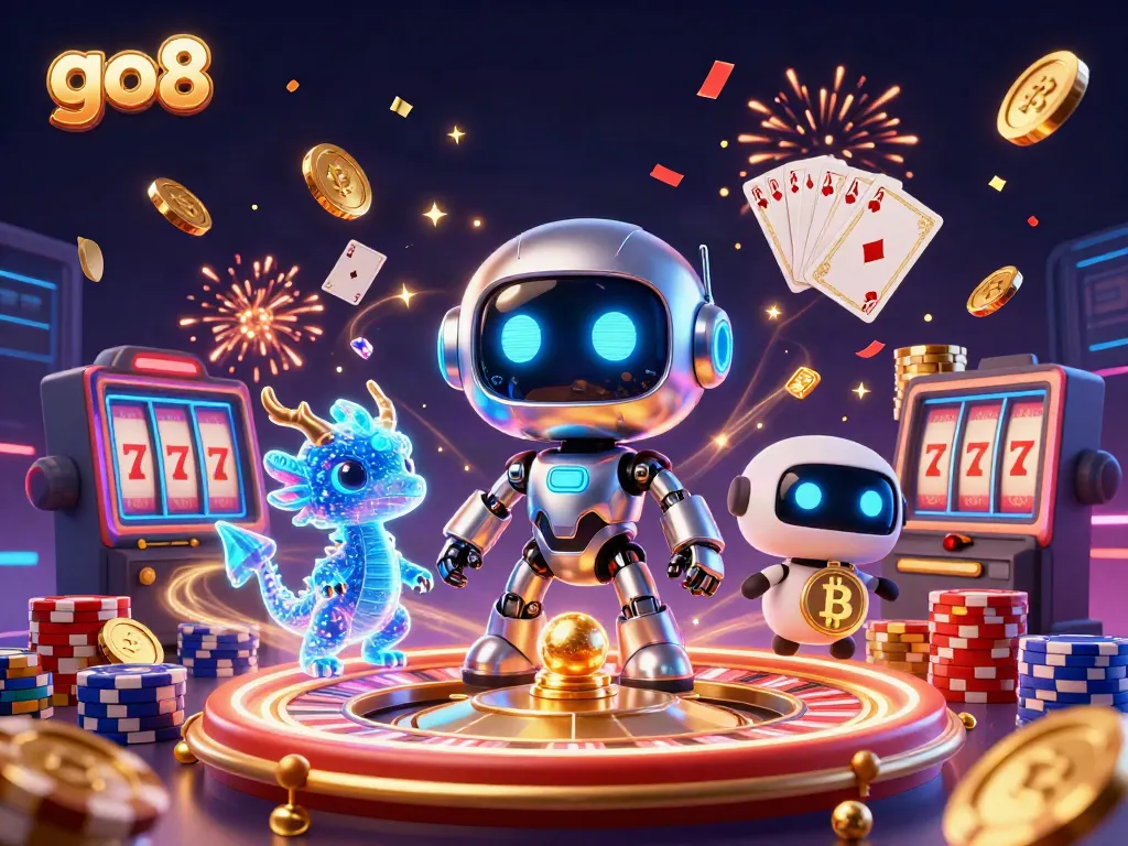 Bet on winnings with go8’s exciting casino interactions featuring a vibrant 3D illustration.