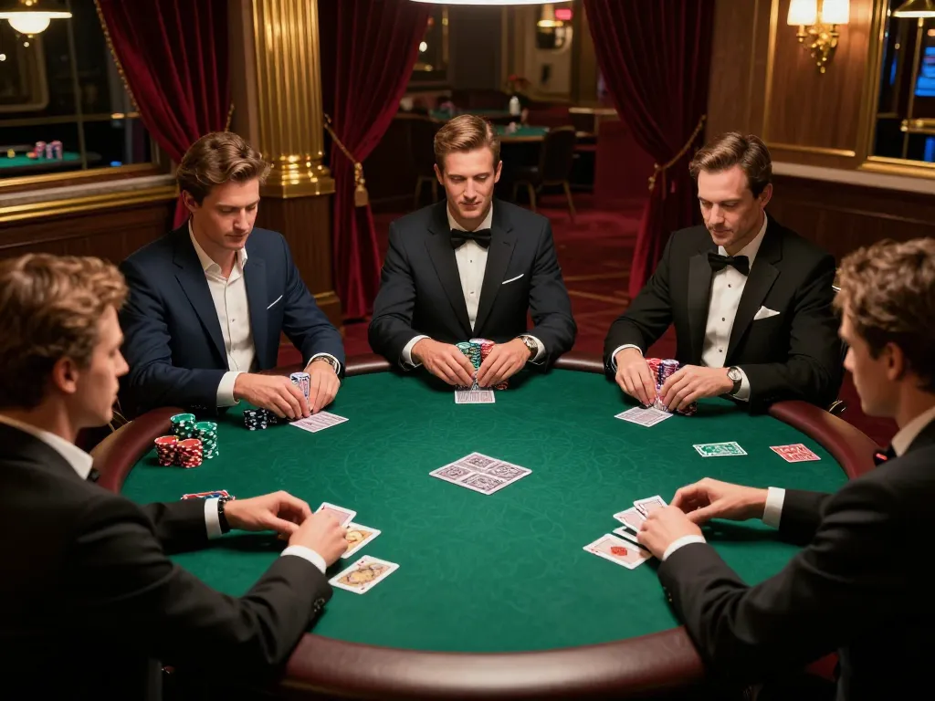 HB88 players strategizing in an upscale poker game with dynamic gameplay.