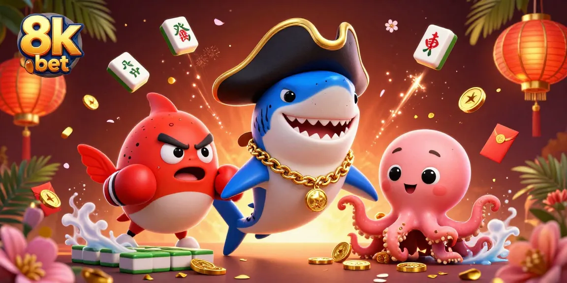Experience thrilling excitement at 8k bet with captivating characters and a vibrant casino scene.