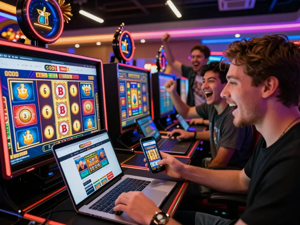 Player enjoying GO8 CHÍNH THỨC slot game at vibrant online casino.