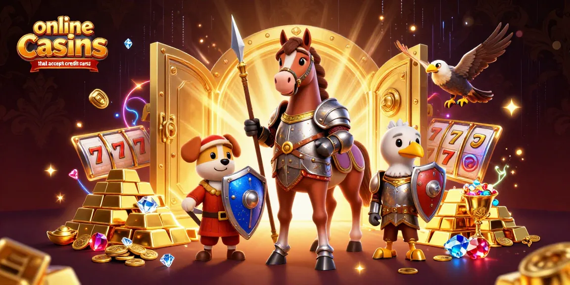 Experience the thrill at online casinos that accept credit cards with knights and treasures.