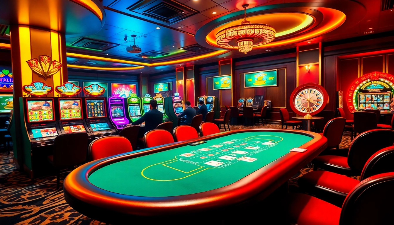 Engage in high-stakes gaming at LC88 Vip's luxurious casino featuring vibrant tables and thrilling action.