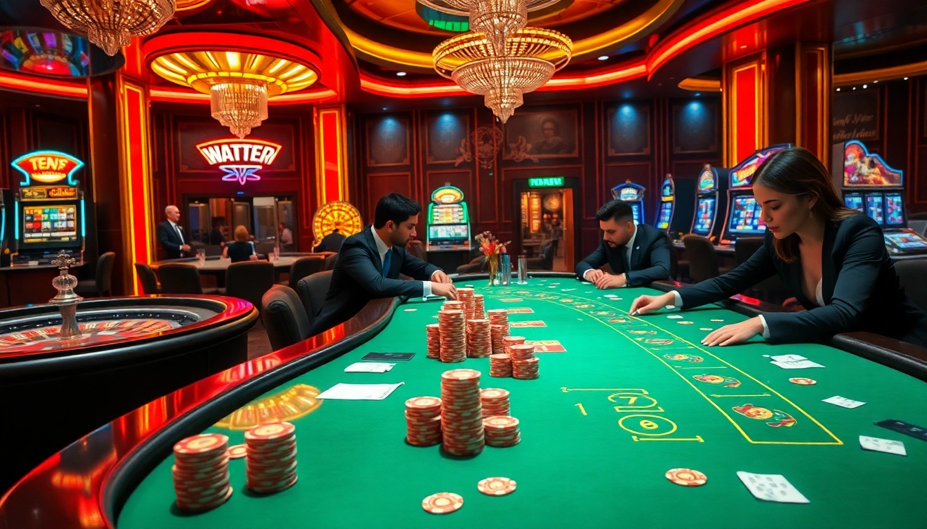 Experience thrilling gameplay at 7M's luxurious casino with strategic poker action.