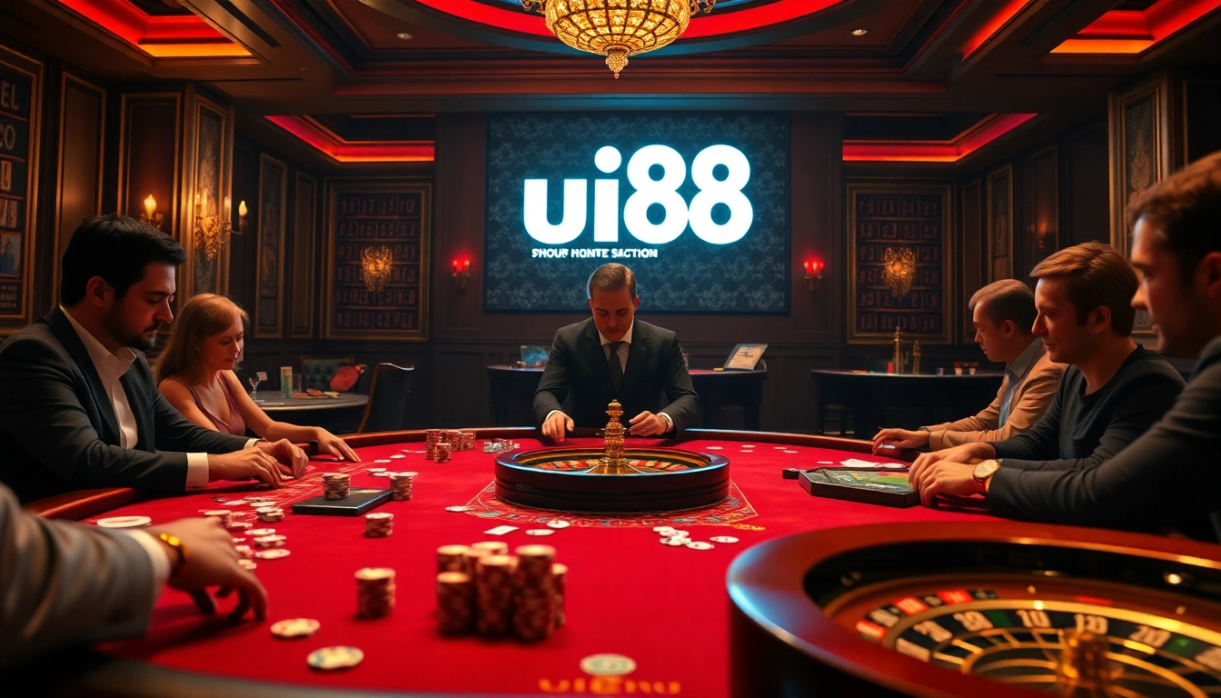 Experience high-stakes gaming with uu88 in a luxurious casino environment filled with excitement.
