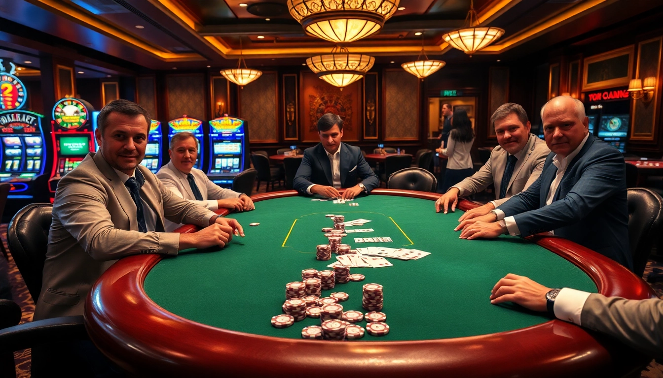 Experience exciting gameplay at https://lc88comm.com/ with lush poker table details, vibrant ambiance, and engaging casino elements.