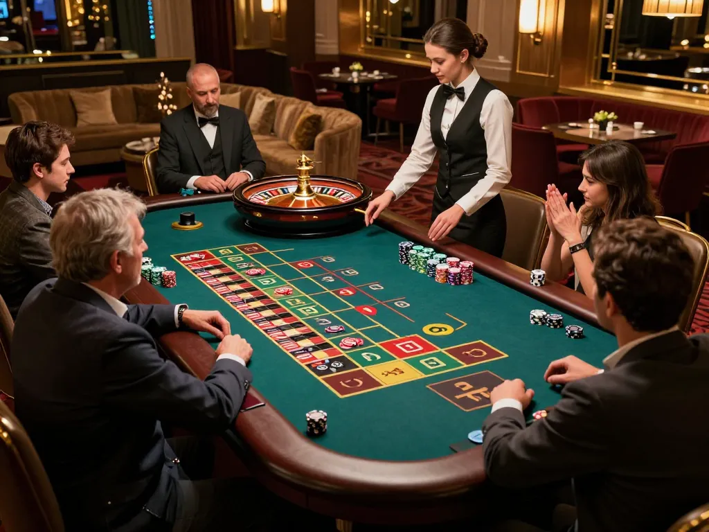 Engaging moment at the roulette table with players placed bets, showcasing excitement from https://www.bearcreekwatershed.org/macroinvertebrates.