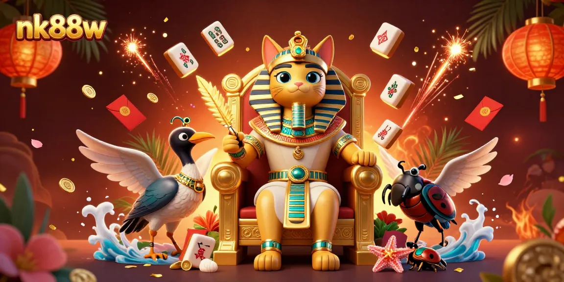 Experience thrilling gaming adventures at nk88w with vibrant casino elements and festive decorations.