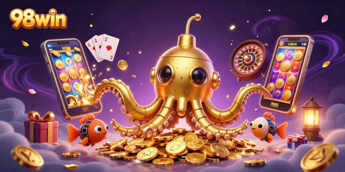 Experience thrilling entertainment with 98win's golden kraken and casino games.