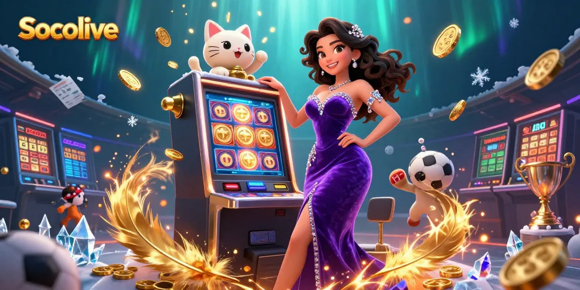 Socolive delivers thrilling sports betting excitement, featuring a woman celebrating a jackpot at a vibrant gambling scene.