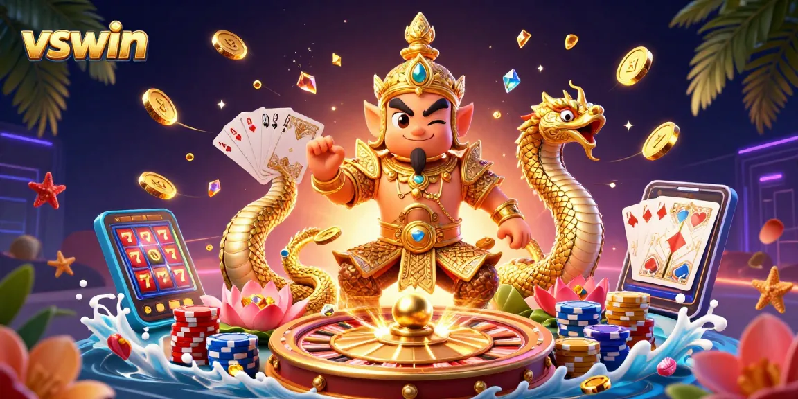 Spin the reels and win big with vswin's exhilarating gaming experience, featuring vibrant 3D graphics.