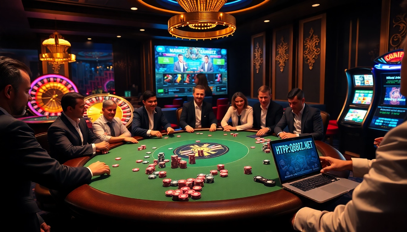 Engage in high-stakes poker action at the luxurious QQ88z.net casino.