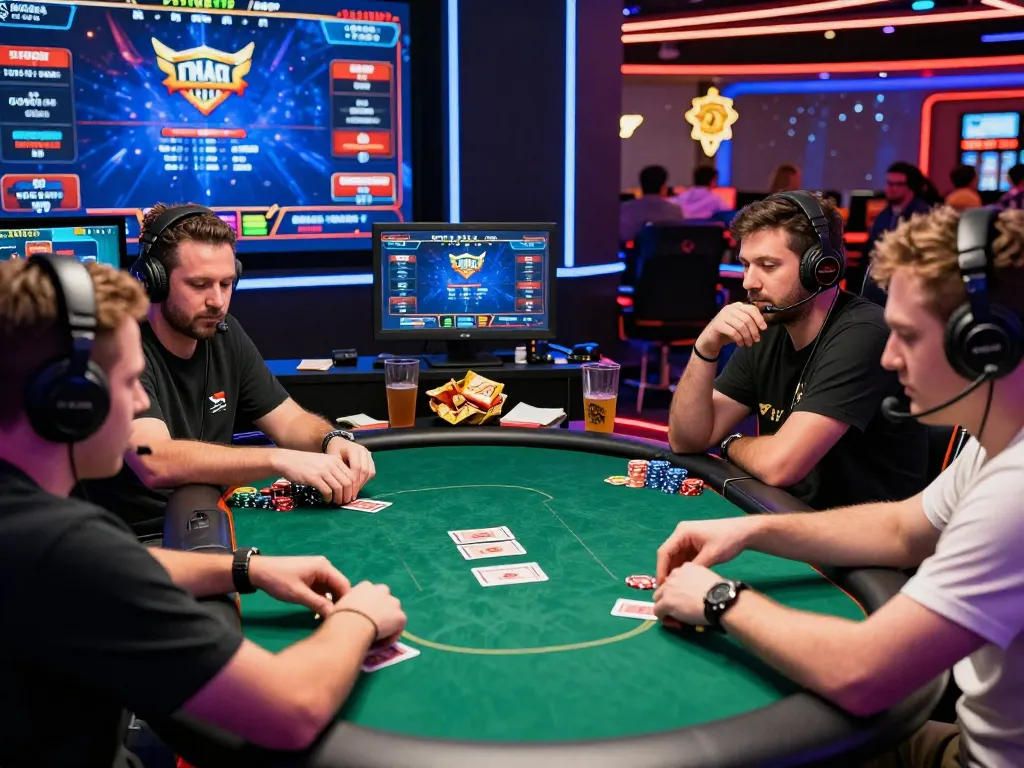 Online gaming excitement with bomwin platform's vibrant poker game atmosphere