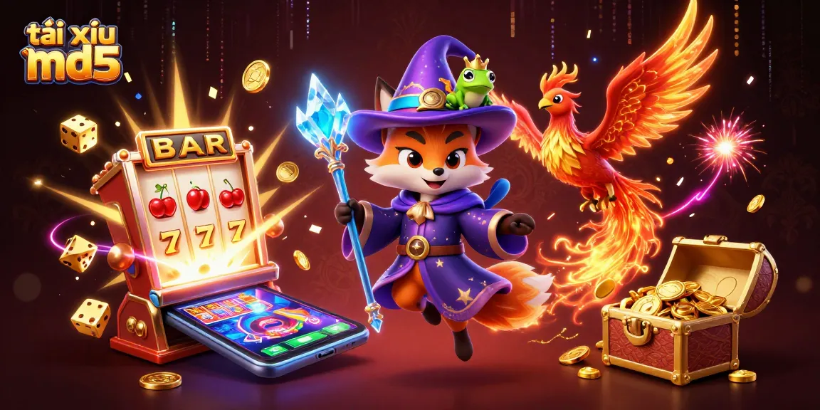 Experience thrilling gameplay with tài xỉu md5 in a vibrant 3D casino scene filled with excitement.