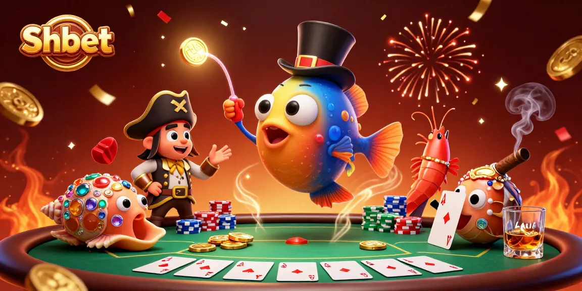 Shbet attracts excitement with thrilling gambling characters and vibrant casino elements in a dynamic scene.