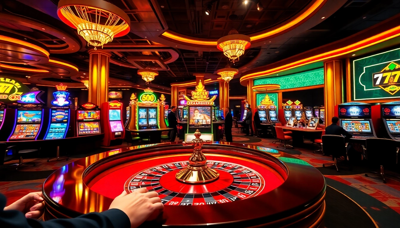 Engaging players enjoying the thrilling 777X game at a luxurious casino setting.