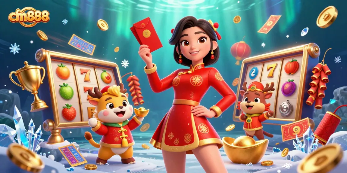 Experience the thrill of cm888 with vibrant casino elements and festive celebrations.