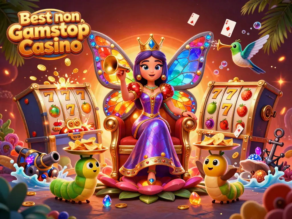 Experience the thrill at the Best non Gamstop Casino with vibrant gaming graphics and characters!
