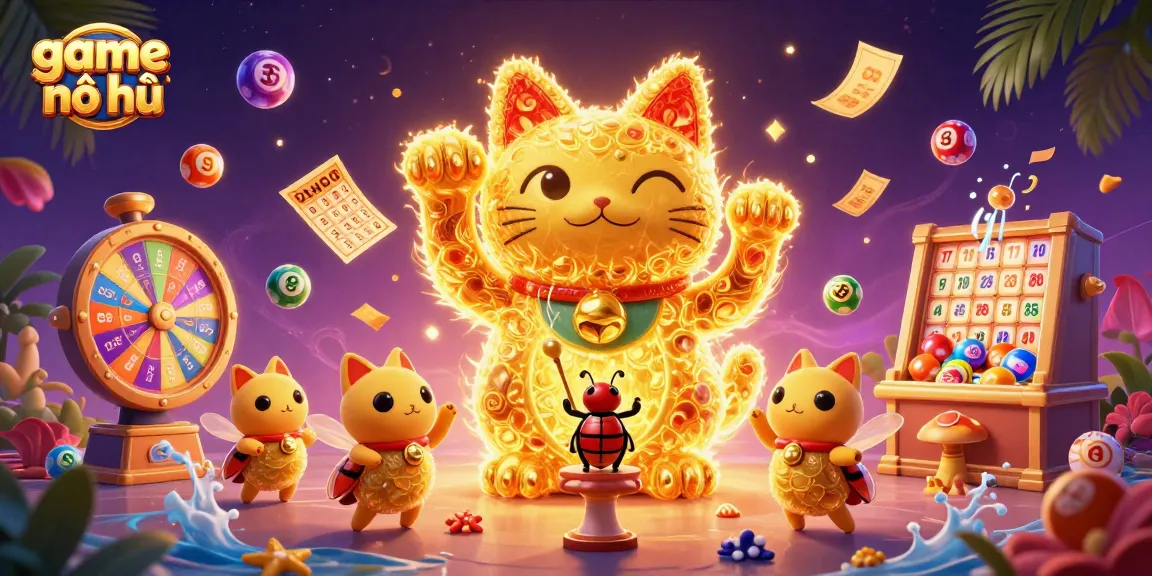 Experience game nổ hũ in this vibrant, engaging 3D illustration showcasing dynamic casino themes.