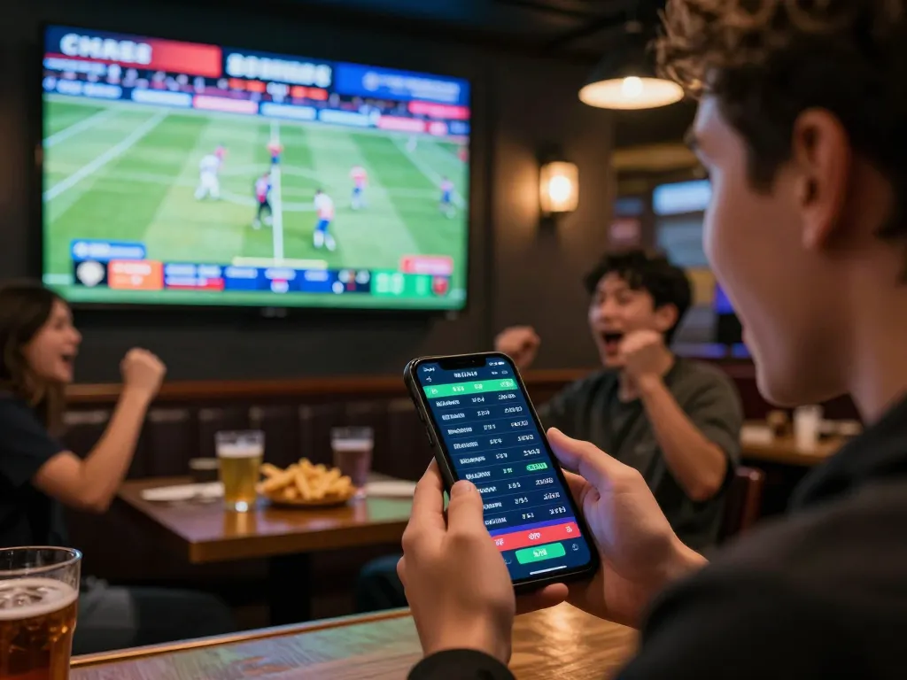 Engaged gambler exploring live betting on CM88 during a thrilling game event.