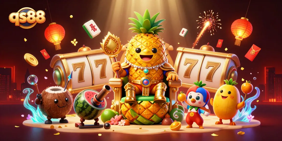 Engage with thrilling qs88 gaming action surrounded by vibrant slots and festive elements.