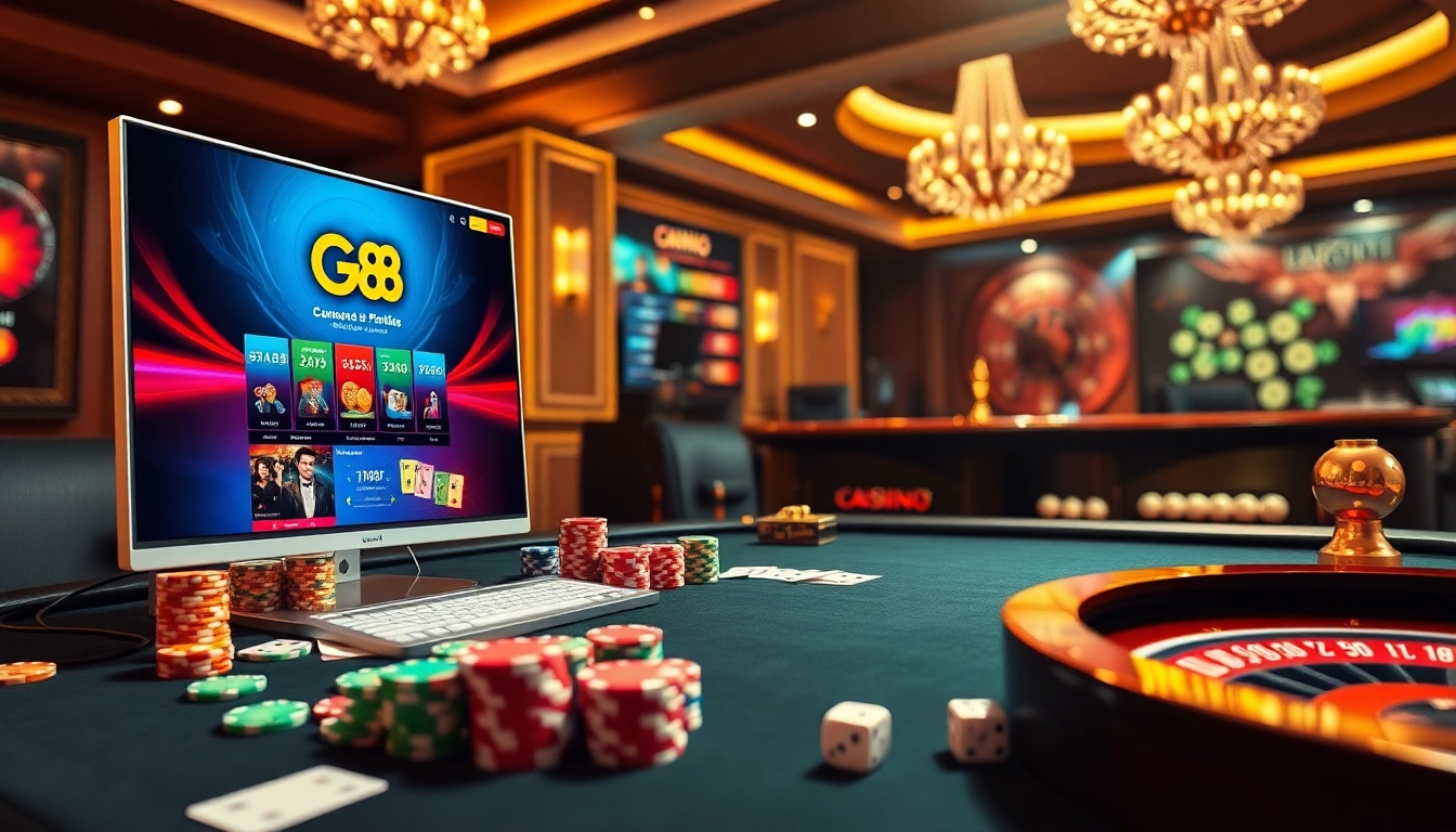 Experience high-stakes gaming with GG 88's vibrant casino interface and premium features.