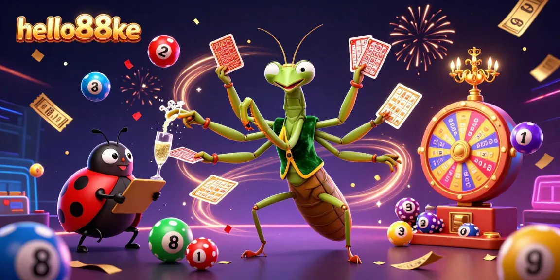 Win big with hello88ke at this vibrant casino-themed illustration featuring dynamic game elements.