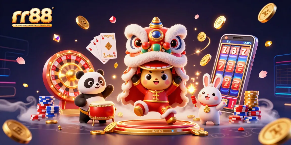 Experience the excitement of rr88 - truy cập trang chủ nhà cái rr88 mới nhất featuring dynamic characters in a vibrant casino scene.