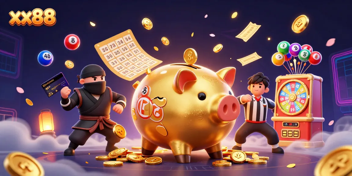 Experience exciting gameplay and rewards with xx88's dynamic casino illustration featuring engaging characters.
