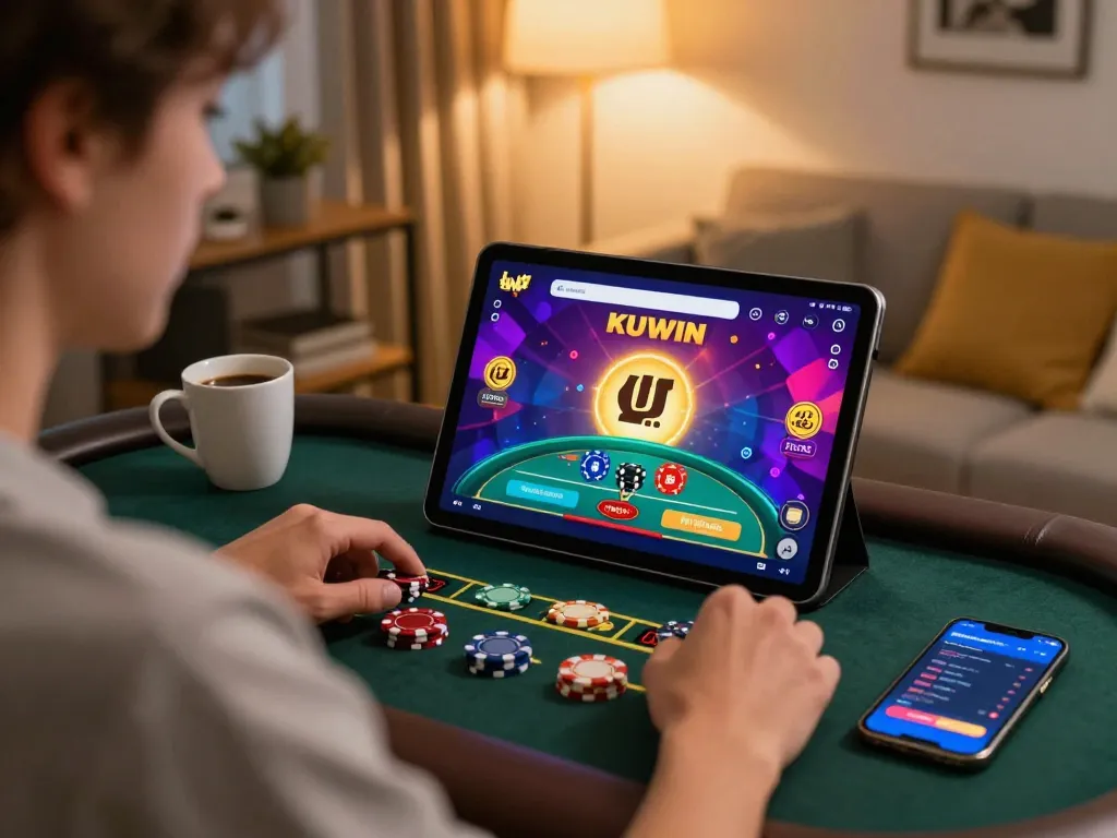 Engage in online gambling on the KUWIN app with vibrant graphics and immersive gameplay