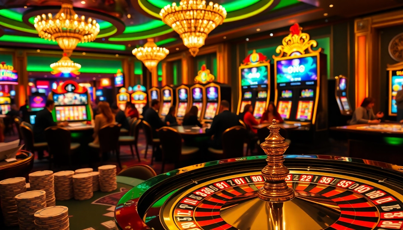 Engaging players experience thrilling moments at open88 casino with vibrant roulette and poker elements.