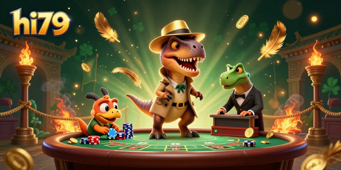 Experience exciting gaming strategies with hi79's unique blackjack scene featuring fun characters and dynamic elements.