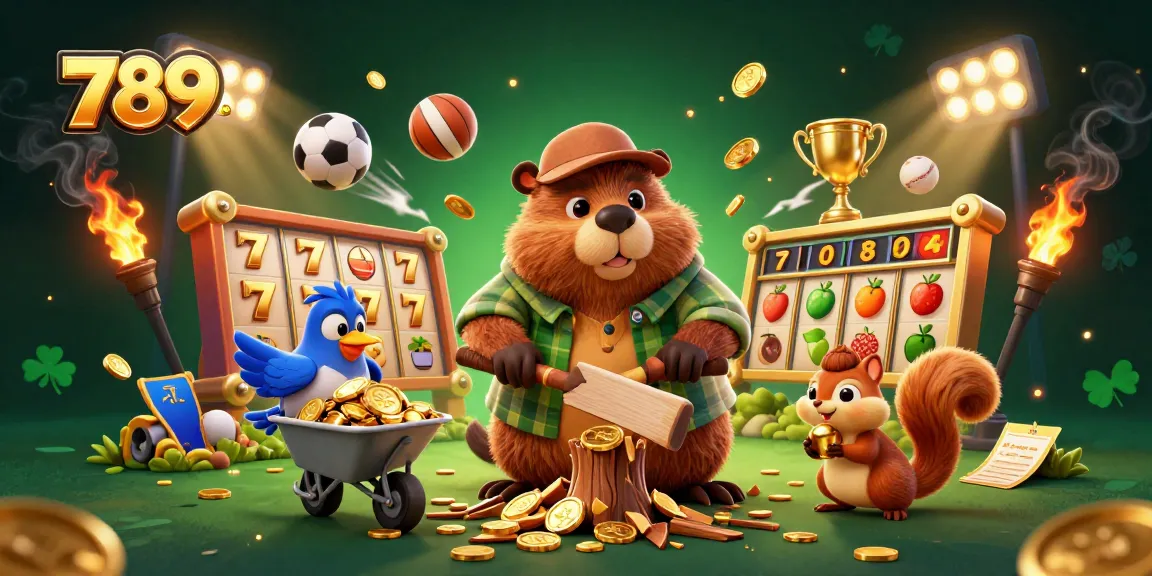 Chơi cá cược tại 789bet với chú beaver trong cảnh tượng kiếm tiền vàng đầy hấp dẫn.