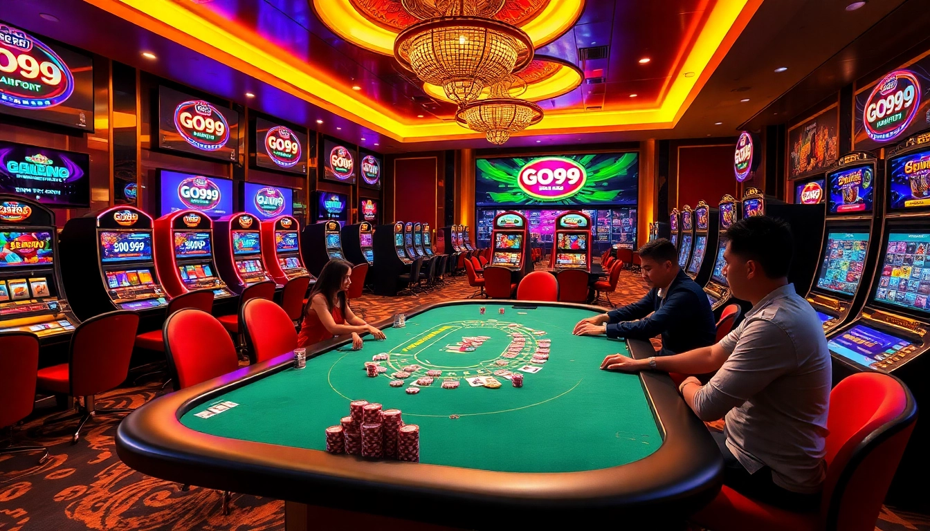Experience excitement at Go99 casino with vibrant games and thrilling poker action.