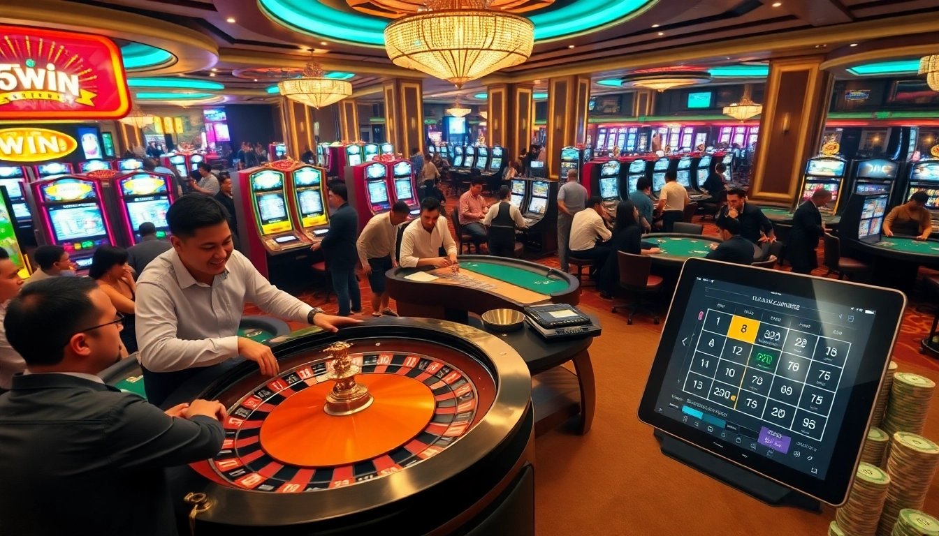 Experience the excitement of winning at https://win58win.com/ with vibrant casino gaming visuals and enticing atmosphere.