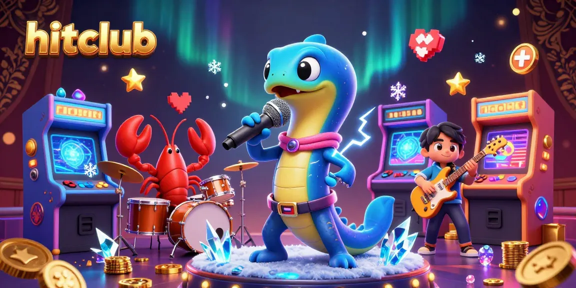 Experience thrilling gaming with Hitclub’s vibrant casino scene featuring lively characters.