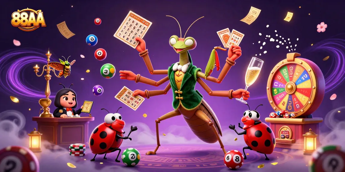 Engage in thrilling gambling action at 88AA with a vibrant casino scene featuring colorful game elements.