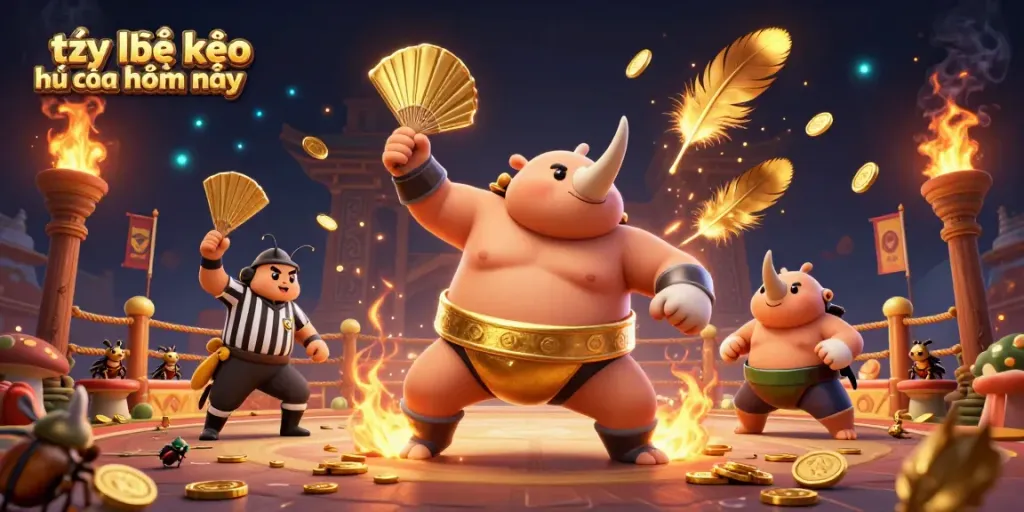 Experience winning strategies with tỷ lệ kèo nhà cái hôm nay in an exciting sports betting arena illustration.