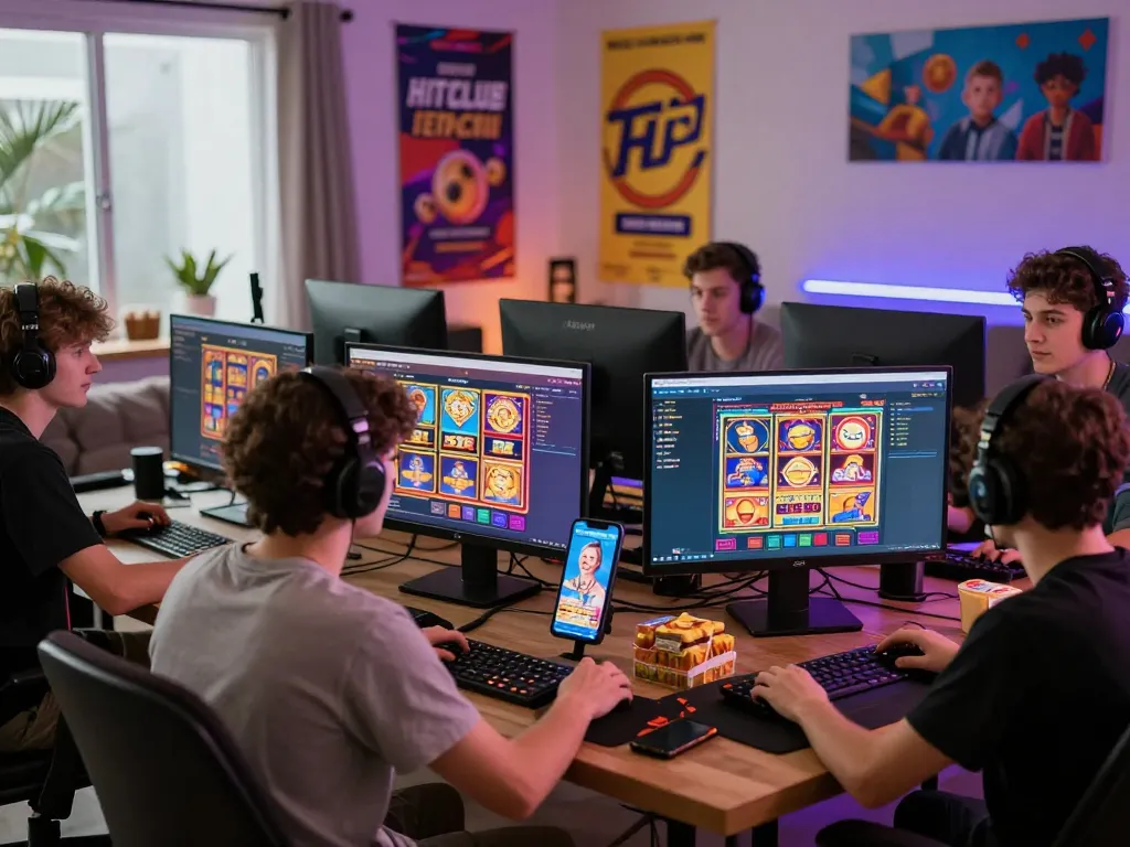 Engaged players enjoying the Hitclub online gaming platform, showcasing vibrant games and community interaction.
