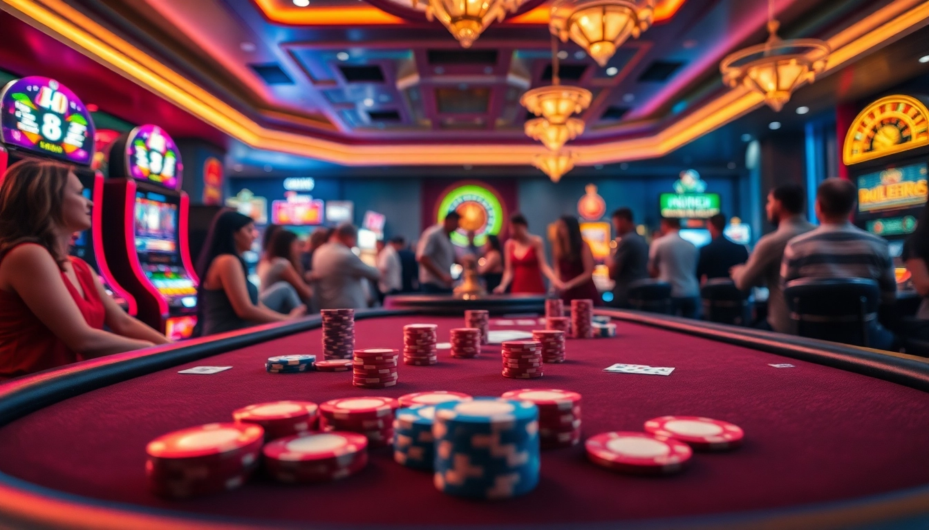 Gamblers enjoying a poker game at ok8386.com with exciting casino elements.