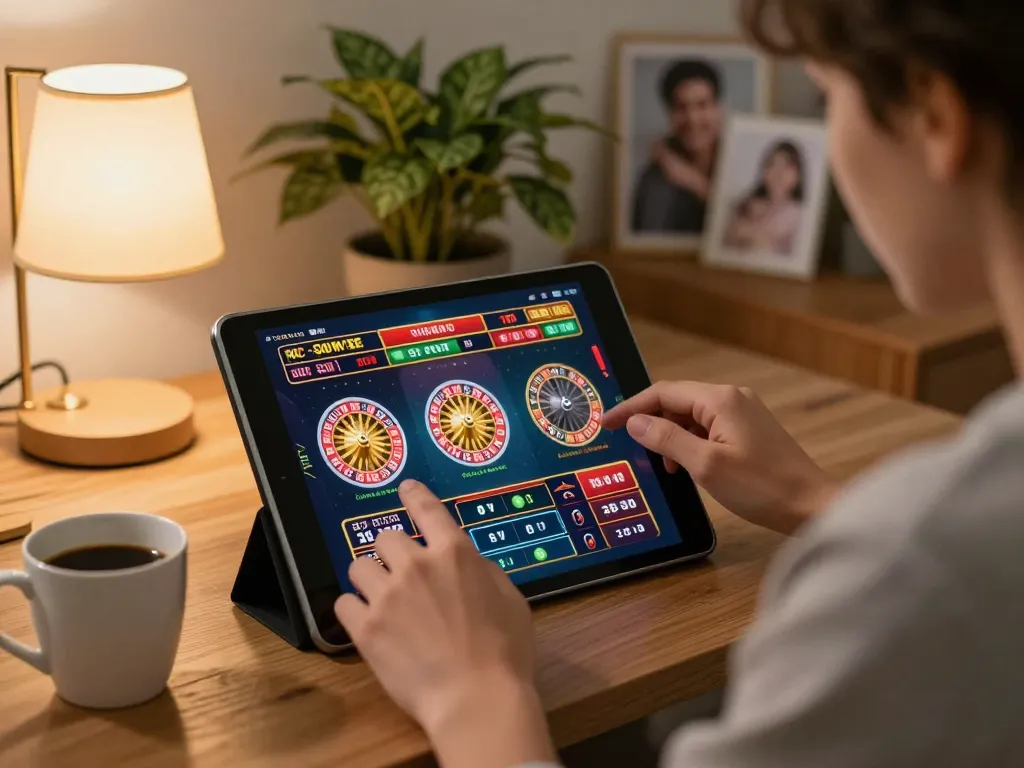 Experience the thrill of MM88 mobile gaming with engaging roulette action in a cozy setting.