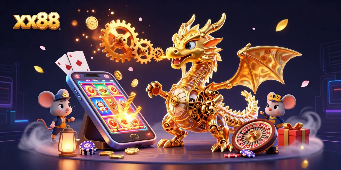 Experience jackpot thrills with xx88's 3D dragon, dynamic slots, and vibrant casino excitement.